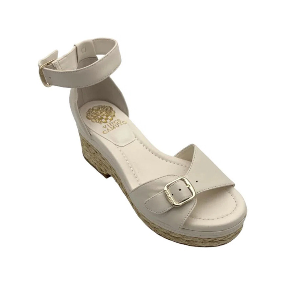 Vince Camuto Adjustable Wedge Sandals Meterry Coconut Cream - Wide
